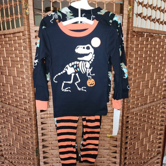 Carter's Kids 4-piece Halloween Dinosaur Pajama Set (2 outfits) - Size 3T - NWT - Picture 1 of 5